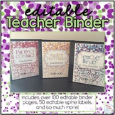 Editable Teacher Binder { Ribbons and Dots } - Ultimate Te