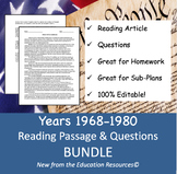 Years 1968-1980 United States Reading Comprehension Articl