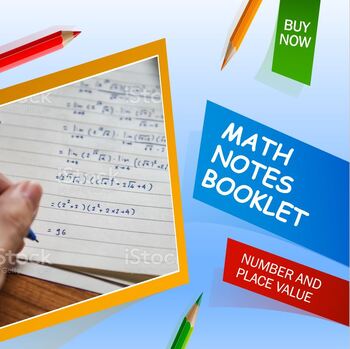 Preview of Years 5-8 Math Handwritten Notes Booklet on Number and Place Value