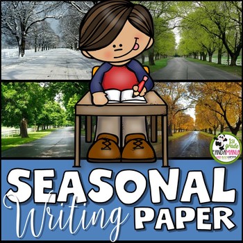 Preview of Seasons and Holidays Writing Paper (Lined) for Primary Grades