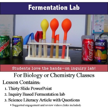 Preview of Yeast (Alcohol) Fermentation Lab - Inquiry Based Cellular Respiration Lab