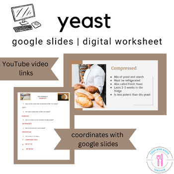 Preview of Yeast Google Slides With Embedded Videos + Digital Worksheet