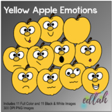 Yellow Apple Emotions Face Clip Art