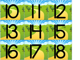 Yellow Brick Road Calendar Numbers