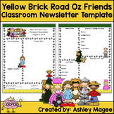 Yellow Brick Road Oz Friends Editable Classroom Newsletter