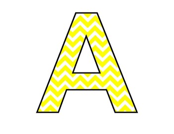 Yellow Glitter Bulletin Board Letters – Printable Classroom Decor