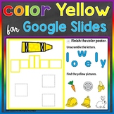 Yellow Color Recognition Color Word Google Slides for Dist