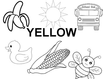 Yellow Coloring Page by Marissa Chill | TPT