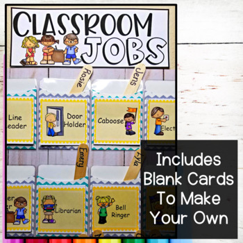 Yellow Editable Job Chart Cards by Kinder With Miss K | TpT