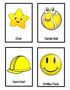 Download Yellow Items Flash Cards By Early Childhood Resource Center Tpt