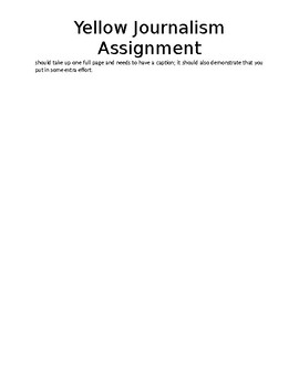 yellow journalism assignment 5 answers