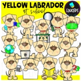 Yellow Labrador At School Clip Art Set {Educlips Clipart}