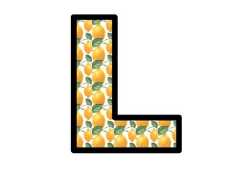 Preview of Yellow Lemons, Spring, Summer, Bulletin Board Letters, Printable Alphabet Decor