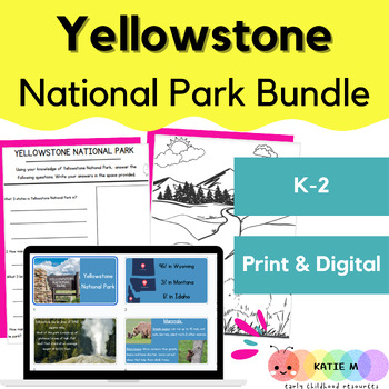 Preview of Yellowstone National Park BUNDLE - Digital / Print - Google Slides - Nearpod
