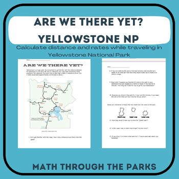 Preview of Yellowstone National Park Calculating Distance and Time