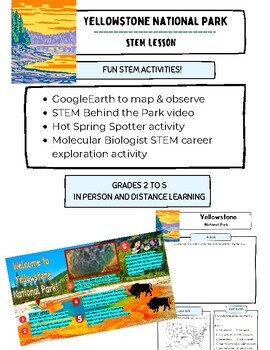 Preview of Yellowstone National Park Elementary STEM Activities Pack (GoogleSlides)