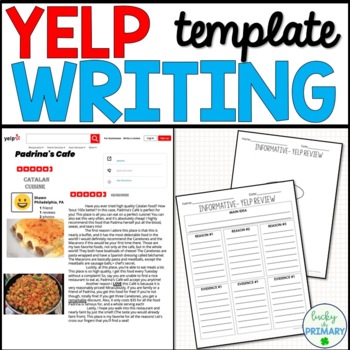 Preview of Yelp Informational Opinion Writing Project for Grades 4, 5, 6 | Digital Google