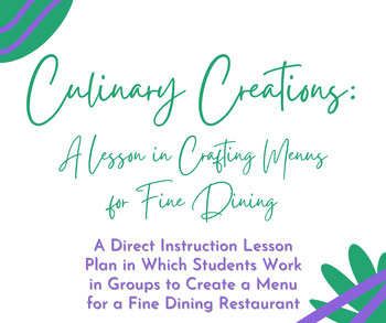 Preview of Yes, Chef! A Culinary Creations Direct Instruction Lesson Plan for ELA