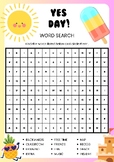 Yes Day Word Search Color and Black & White