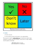 Yes/No/I don't know/Later - Visual Aid - Colour