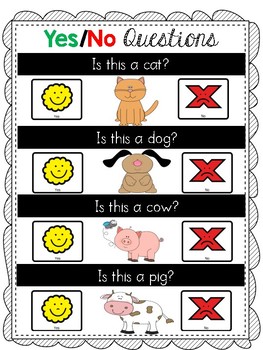 Yes/No Question Booklet by Preschool Preschool What Do You See | TpT