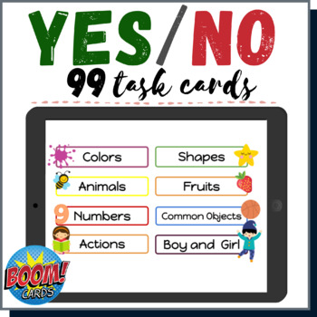 Preview of Yes No Questions BOOM CARDS Distance Learning