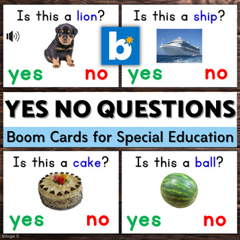 Preview of Yes No Questions BOOM CARDS™ Speech Therapy Autism Sped Digital Resources