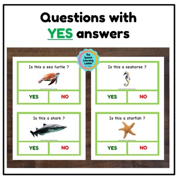 Sea Animals / Ocean Animals Printable Yes No Questions Task Cards