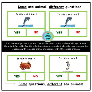 Sea Animals / Ocean Animals Printable Yes No Questions Task Cards