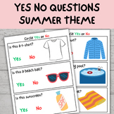 Yes No Questions Speech Therapy Summer | Special Ed | Autism