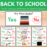 Yes No Questions Speech Therapy Worksheets | School Vocabu