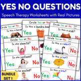 Yes No Questions Speech Therapy Worksheets with Visuals Au