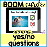 Yes No Questions Summer Vocabulary - Boom Cards -