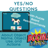 Yes/No Questions with Puzzle Board Reinforcement (BOOM CARDS)