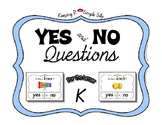 Yes No Questions with Visuals ~ Letter K Sound / Sight Rec