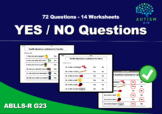 72 Yes/No Questions Worksheets Autism Speech Therapy ABLLS