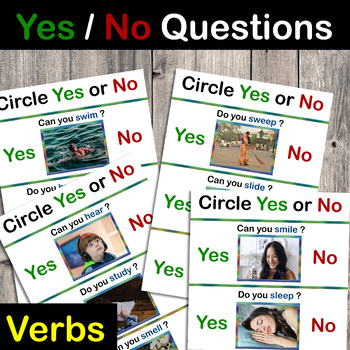 Preview of Yes No Verb Questions | non verbal / Autism / SPED 