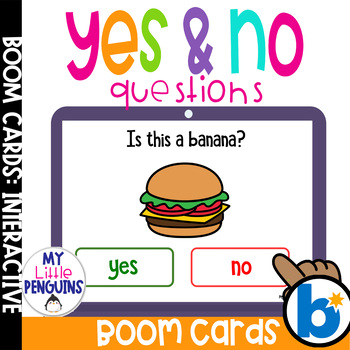 Preview of Yes and No Boom Cards - Digital Yes and No