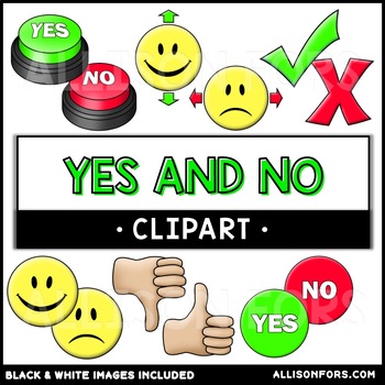 Preview of Yes and No Icons Clip Art