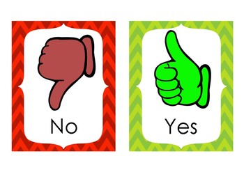 Classroom Visuals for Yes and No - Positively Learning