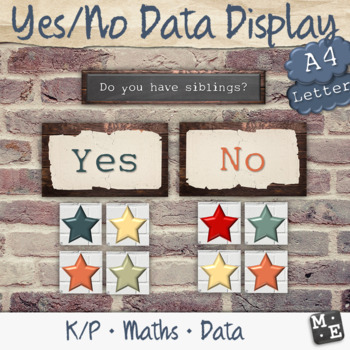Preview of COLLECTING DATA Yes and No Questions Full Colour Printable Display