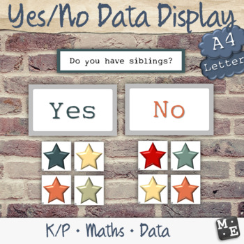 Preview of COLLECTING DATA Yes and No Questions Low Colour Printable Display