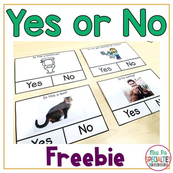 Preview of Yes or No: Answering questions FREEBIE (Special Education & Autism Resource)