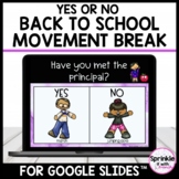 Yes or No Back to School Digital Movement Break