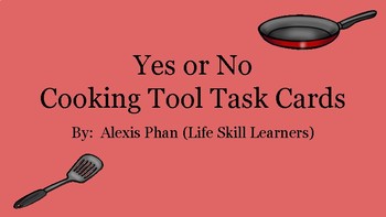 Preview of Yes or No Cooking Tool Task Cards