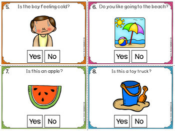 yes no questions speech therapy kindergarten first grade by learning desk