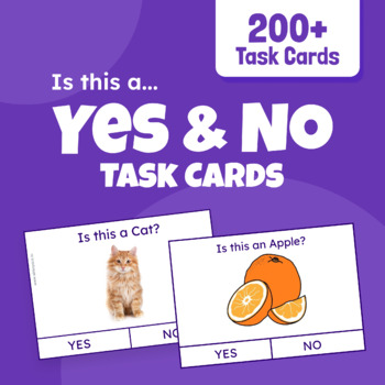 Preview of Yes or No Question Task Cards