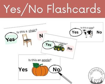 Preview of Nonverbal Yes/No Question Flashcards - Speech Therapy Activity 