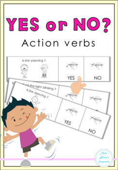 Preview of Yes or No Questions Freebie ( action verbs )