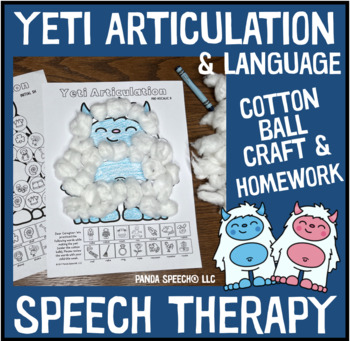 Preview of Yeti Articulation and Language: Speech Therapy Craft